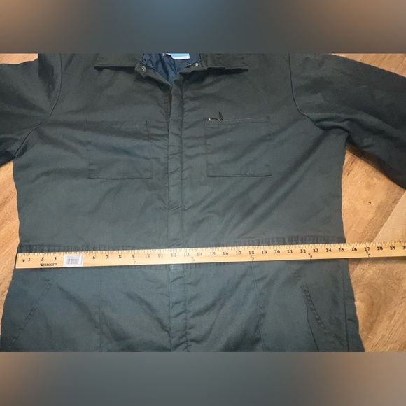Vintage Sears Work Leisure Dark Green Insulated Coveralls Boiler Suit Men’s 2XL. - Picture 7 of 14